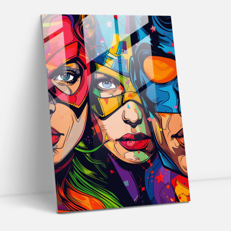 Popart Style Glass Print - Popart, Home Decoration, Glass Print, Vibrant