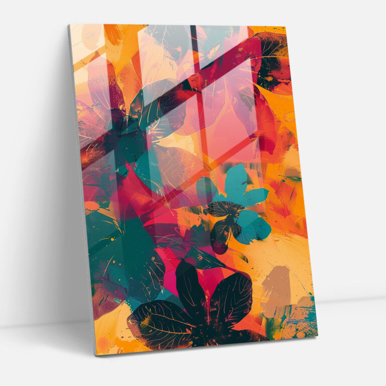 Popart Style Glass Art - Popart, Vibrant Color Palette, Popart Style, Modern Art