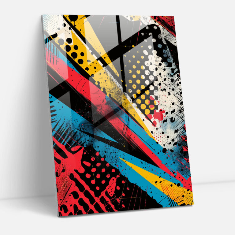 Abstract Popart Style Glass Wall Art - Popart, Popart Style, Glass Wall Art, Wall Decoration