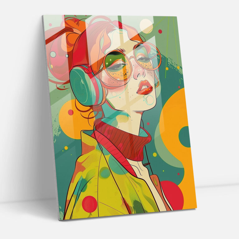 Popart Style Glass Wall Art - Popart, Home Decoration, Cartoon, Modern Art