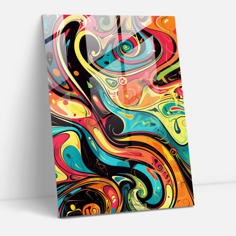 Popart Style Wall Decoration - Popart, Glass Print, Popart Style, Vibrant Colors
