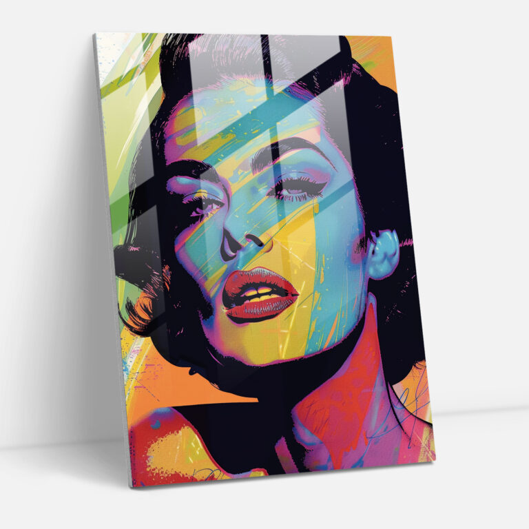 Popart Style Wall Decoration - Popart, Glass Print, Home Decoration, Glass Wall Art