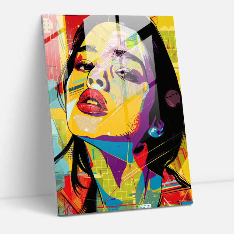 Popart Style Glass Decoration - Popart, Wall Decoration, Modern Art, Glass Print