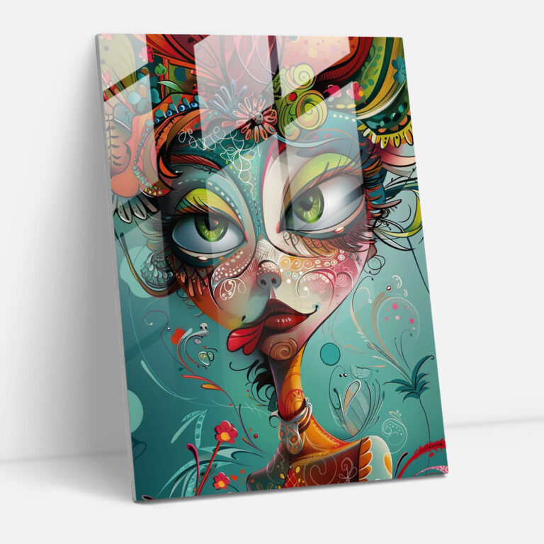 Popart Style Glass Wall Art - Popart, Glass Art, Wall Decoration, Popart Style
