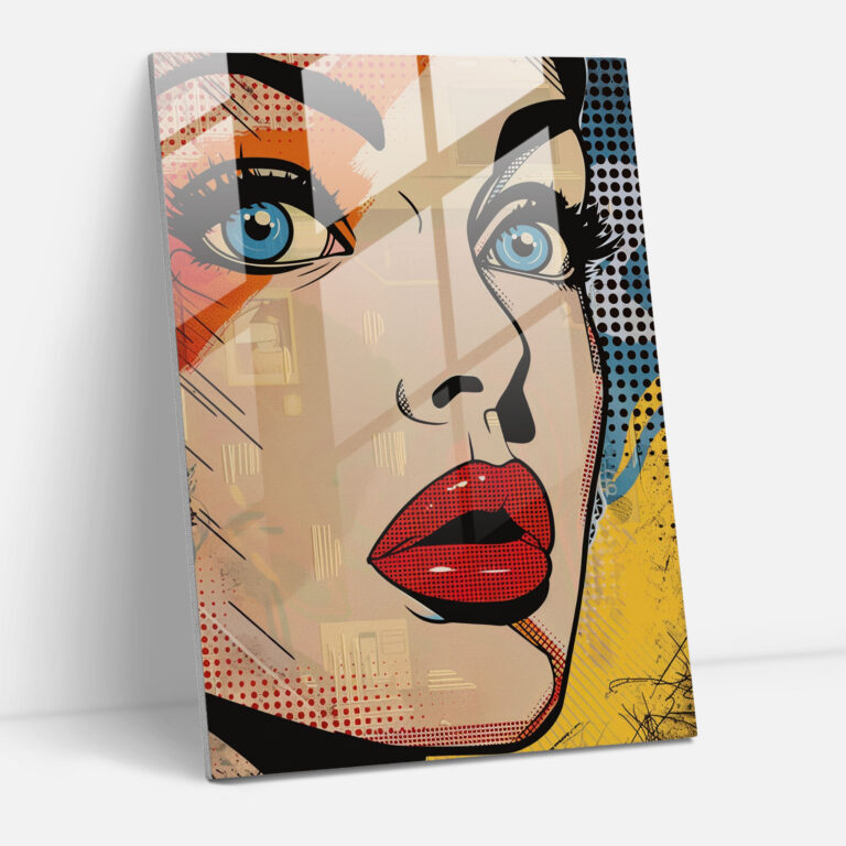 Popart Style Home Decoration - Popart, Glass Print, Modern Art, Glass Wall Art