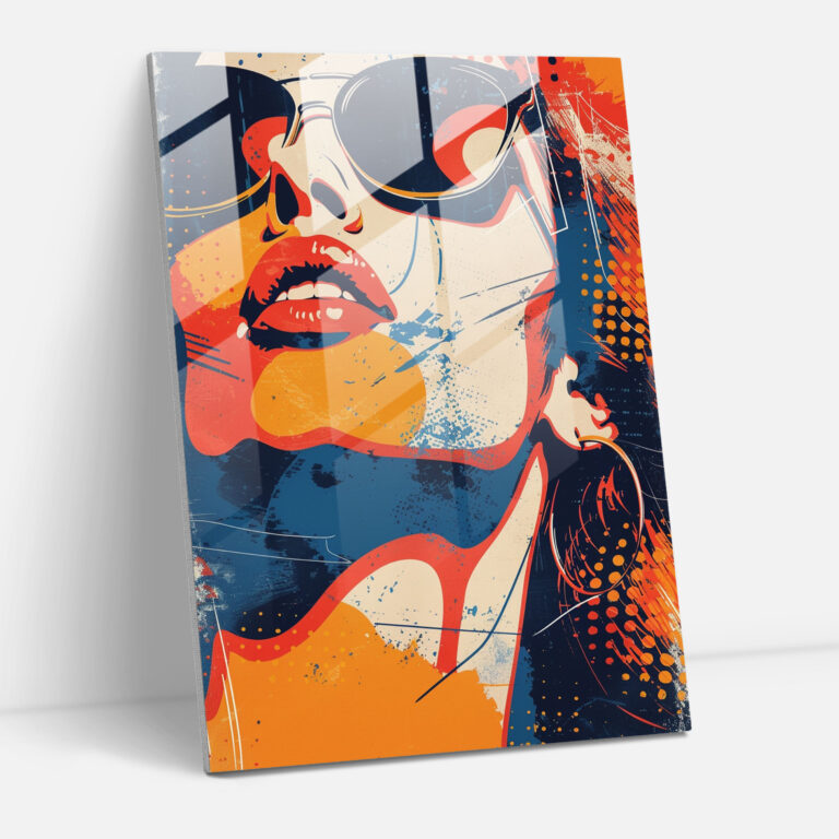 Popart Style Glass Art - Popart, Wall Decoration, Glass Art, Home Decoration