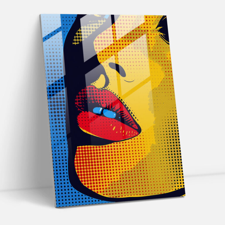Popart Style Glass Art - Popart, Home Decoration, Popart Style, Modern Art
