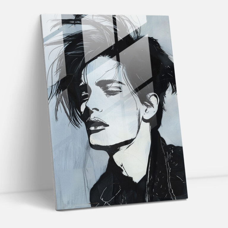 Popart Style Portrait Glass Print - Popart, Sophisticated, Glass Print, Glass Wall Art