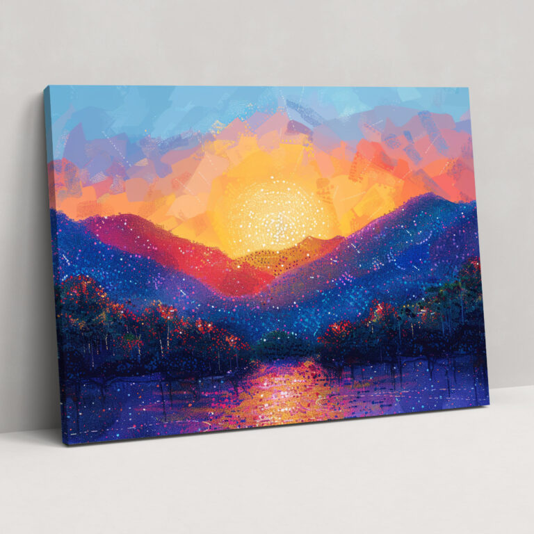 Pointillism Canvas Print - Pointillism, Canvas, Wall Decoration, Home Decoration