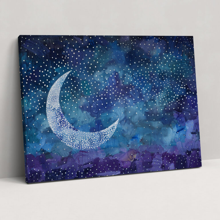 Starry Night Pointillism Wall Art - Pointillism, Pointillism, Wall Decoration, Wall Art