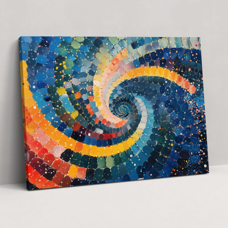 Dynamic Pointillism Abstract Canvas Print - Pointillism, Wall Art, Canvas Wall Art, Home Decoration