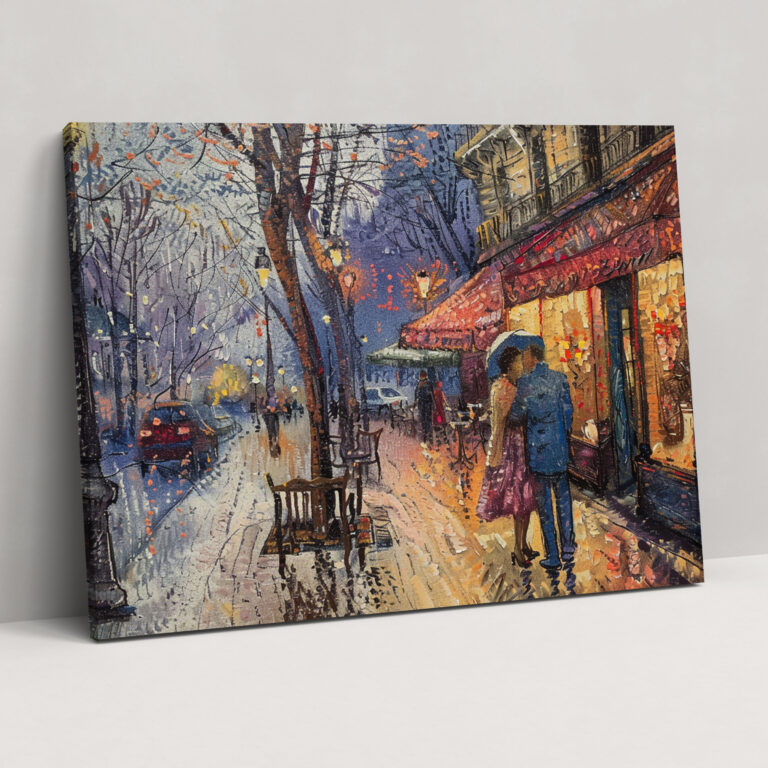 Parisian Pointillism Wall Decoration - Pointillism, Canvas, Pointillism, Wall Decoration
