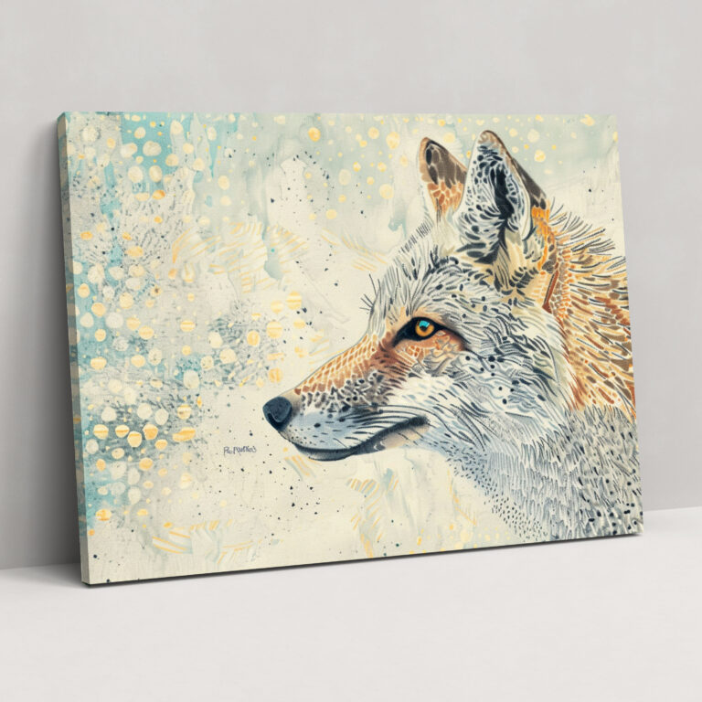 Whimsical Animal Pointillism Canvas Print - Pointillism, Home Decoration, Canvas Print, Pointillism