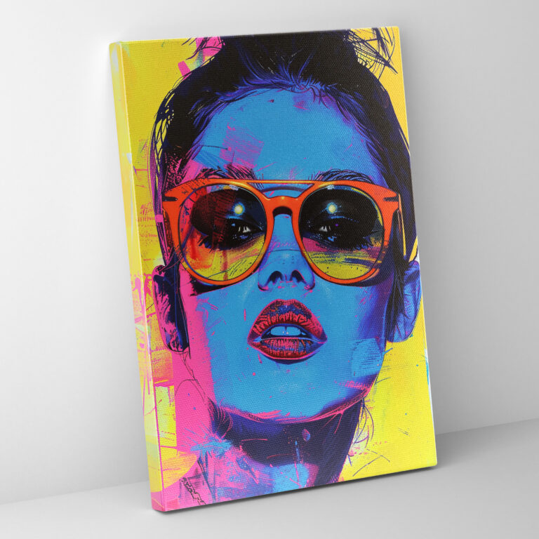 Popart Style Canvas Wall Art - Popart, Warhol Inspired, Vibrant Colors, Canvas Wall Art