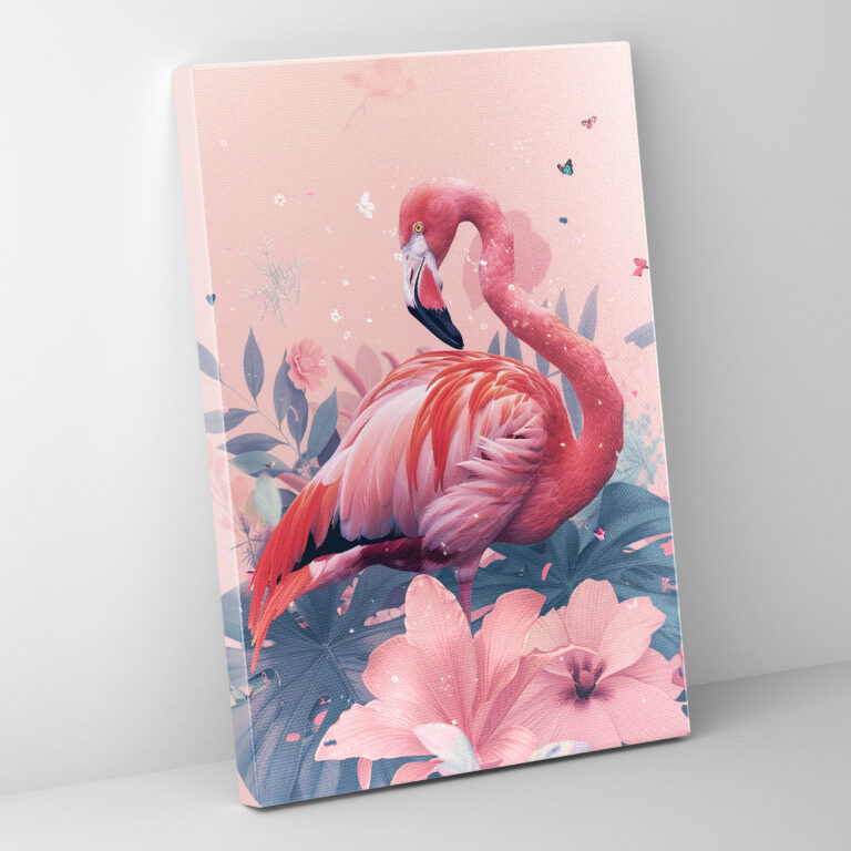 Popart Style Canvas Wall Art - Popart, Animal Illustrations, Home Decoration, Pastel Colors