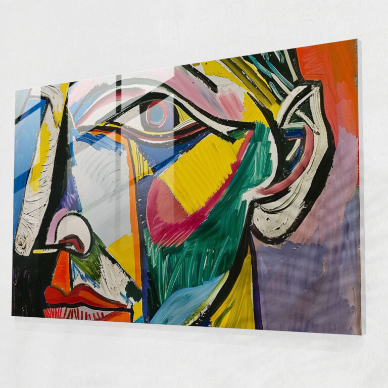 Self-Portrait Pablo Picasso Wall Decoration - Pablo Picasso, Modern Art, Glass Wall Art, Glass Art