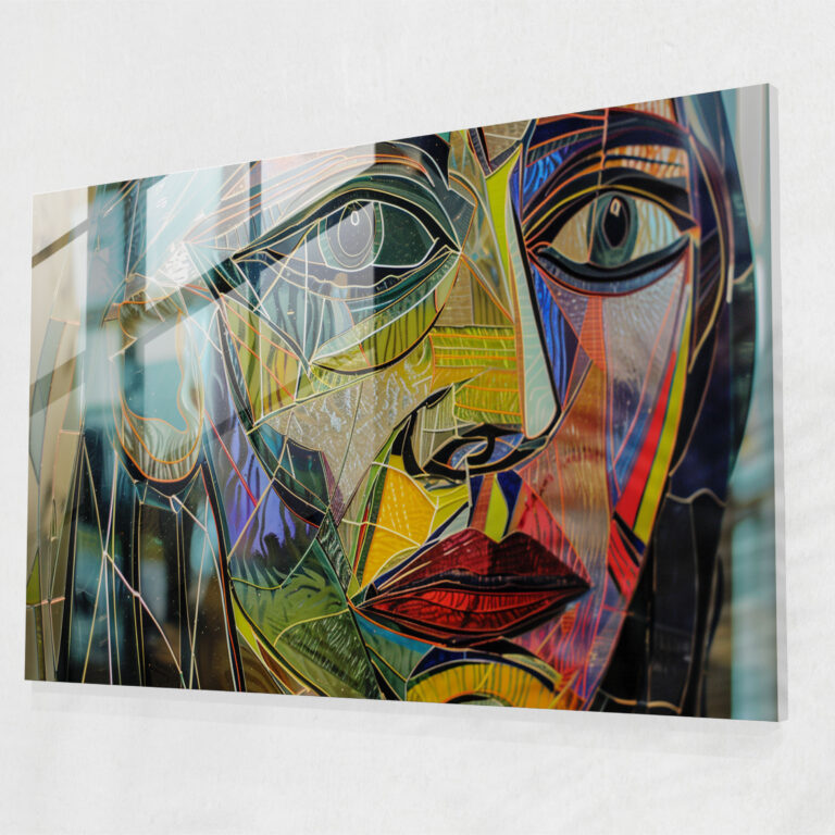 Pablo Picasso Glass Print: Abstract Portrait Of A Woman - Pablo Picasso, Pablo Picasso, Home Decoration, Glass Wall Art