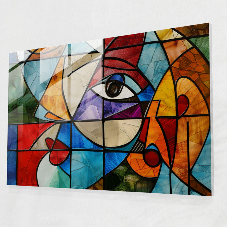 Pablo Picasso Abstract Geometric Glass Print - Pablo Picasso, Modern Art, Glass Wall Art, Home Decoration