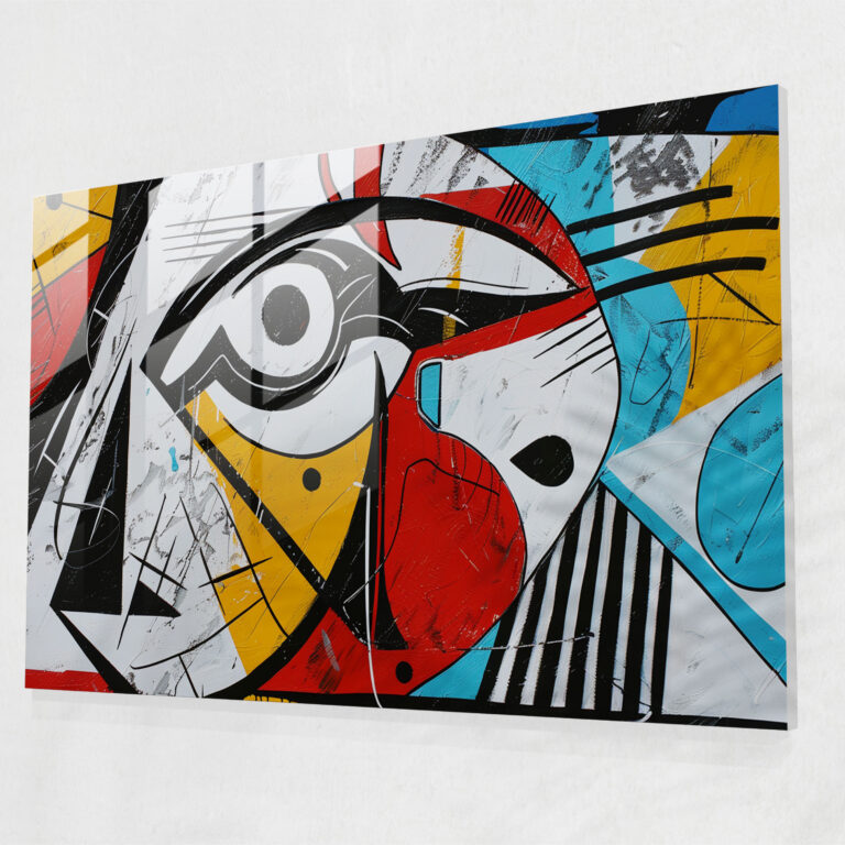 Pablo Picasso Glass Print - Bold Abstract Composition - Pablo Picasso, Modern Art, Bold Colors, Abstract Art