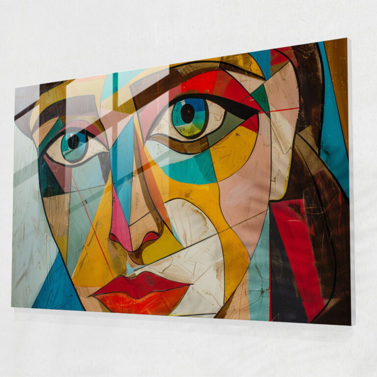 Pablo Picasso Glass Print - Abstract Shapes - Pablo Picasso, Wall Decoration, Glass Wall Art, Modern Art