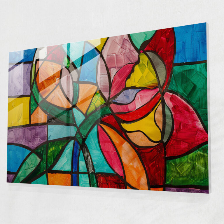 Modern Art Glass Print - Cubist Flower - Pablo Picasso, Pablo Picasso, Glass Wall Art, Home Decoration