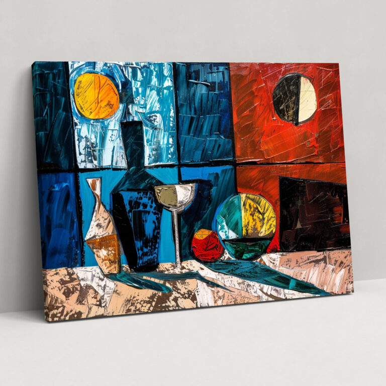 Abstract Still Life Pablo Picasso Canvas Print - Pablo Picasso, Wall Art, Wall Decoration, Home Decoration