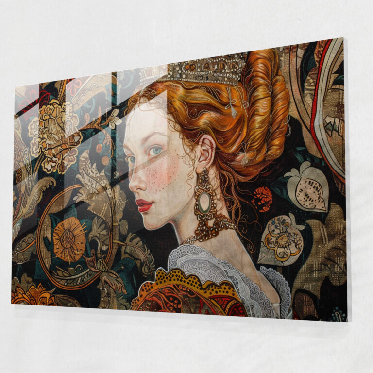 Regal Queen Glass Wall Art - Pre-Raphaelite Brotherhood, Glass Wall Art, Wall Decoration, Pre-Raphaelite Brotherhood