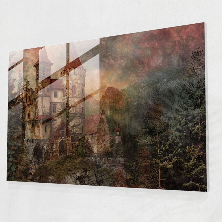 Medieval Castle Glass Print - Pre-Raphaelite Brotherhood, Wall Decoration, Glass Wall Art, Home Decoration