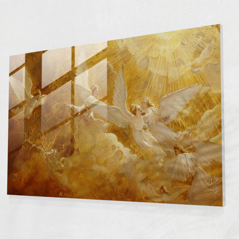 Celestial Angels Glass Wall Art - Pre-Raphaelite Brotherhood, Pre-Raphaelite Brotherhood, Glass Wall Art, Modern Art