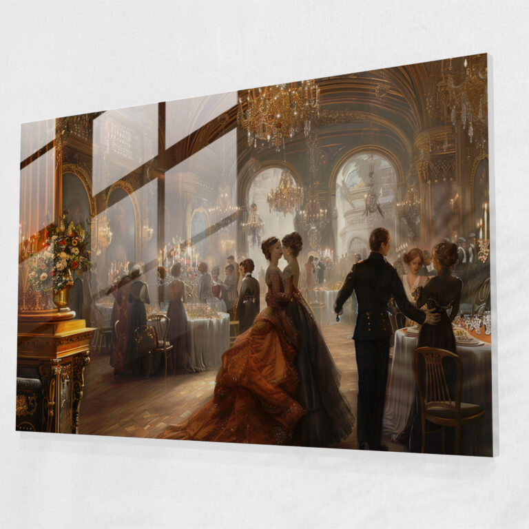 Opulent Ballroom Glass Wall Art - Pre-Raphaelite Brotherhood, Glass Wall Art, Glass Print, Home Decoration