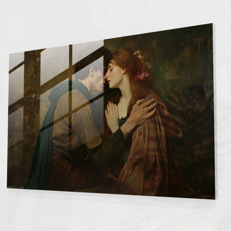Tragic Lovers Glass Print - Pre-Raphaelite Brotherhood, Pre-Raphaelite Brotherhood, Glass Print, Modern Art