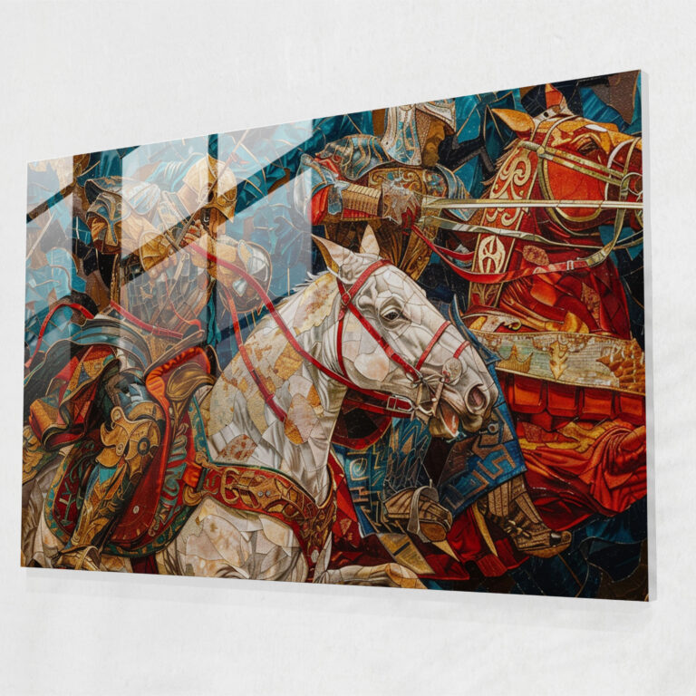 Bold Knights Glass Wall Art - Pre-Raphaelite Brotherhood, Modern Art, Glass Wall Art, Home Decoration
