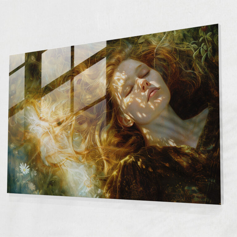 Pre-Raphaelite Brotherhood Wall Decoration: Ethereal Goddess - Pre-Raphaelite Brotherhood, Ethereal Goddess, Glass Art, Glass Print
