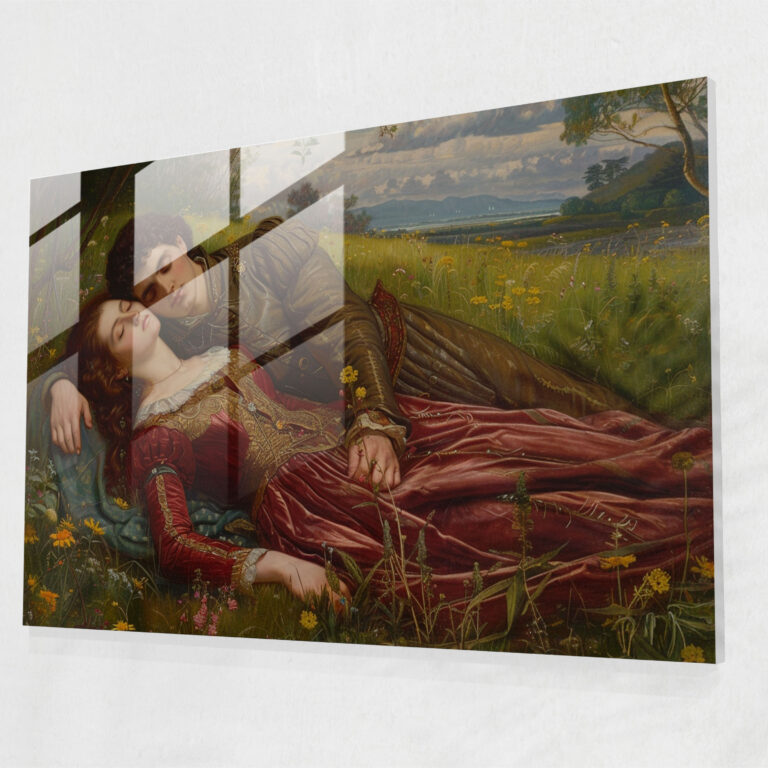 Pre-Raphaelite Brotherhood Glass Art - Tragic Lovers In Forbidden Romance - Pre-Raphaelite Brotherhood, Home Decoration, Lush Landscapes, Modern Art