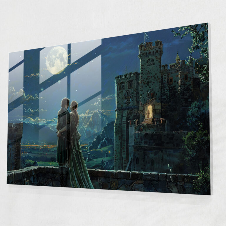 Pre-Raphaelite Brotherhood Glass Wall Art - Knights And Damsels In Medieval Castle - Pre-Raphaelite Brotherhood, Home Decoration, Pre-Raphaelite Brotherhood, Knights