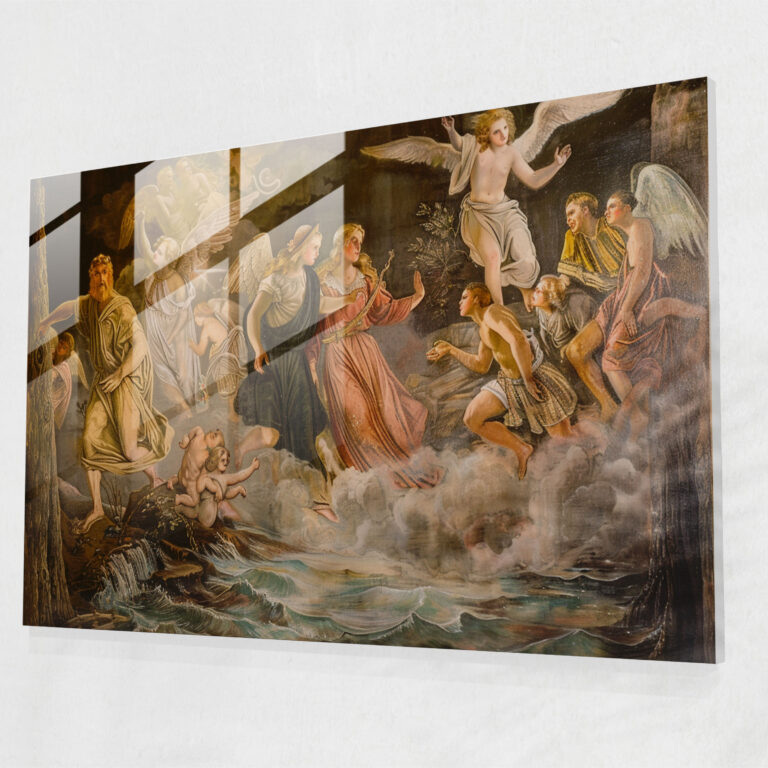 Pre-Raphaelite Brotherhood Glass Print - Mythological Angels And Fairies - Pre-Raphaelite Brotherhood, Magical, Glass Wall Art, Fairies