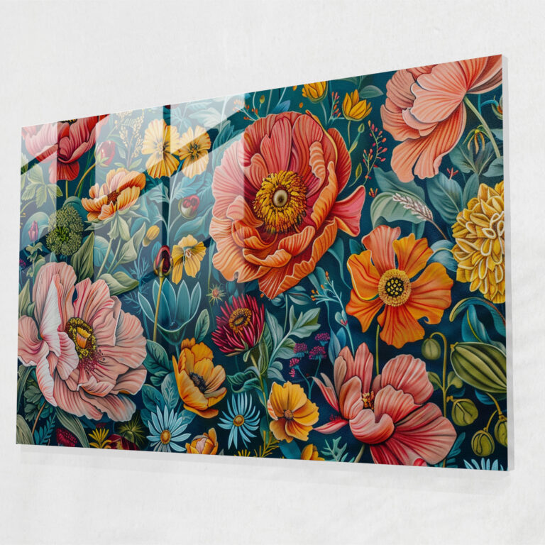 Pre-Raphaelite Brotherhood Glass Print - Botanical Flower Illustration - Pre-Raphaelite Brotherhood, Glass Wall Art, Wall Decoration, Flowers