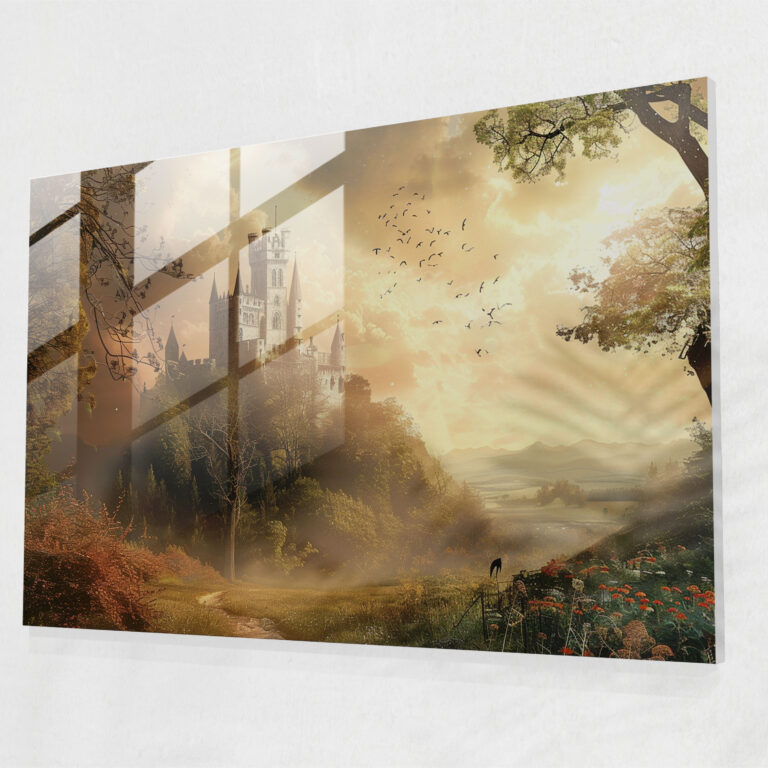 Pre-Raphaelite Brotherhood Glass Wall Art - Medieval Castle Dreams - Pre-Raphaelite Brotherhood, Home Decoration, Glass Wall Art, Modern Art