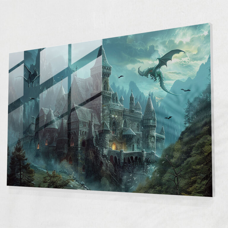 Pre-Raphaelite Brotherhood Glass Wall Art - Medieval Castle Fantasy - Pre-Raphaelite Brotherhood, Modern Art, Wall Decoration, Pre-Raphaelite Brotherhood