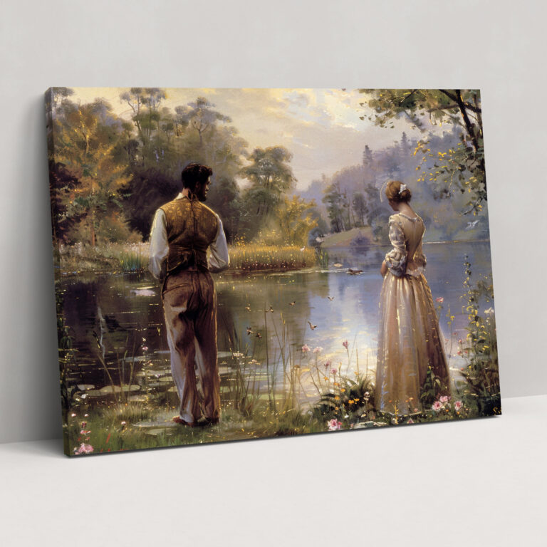 Pre-Raphaelite Brotherhood Lake Canvas Print - Pre-Raphaelite Brotherhood, Wall Decoration, Home Decoration, Canvas