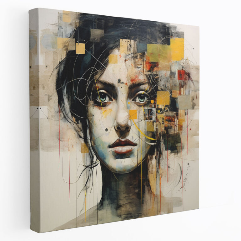 Abstract Portrait Collage Wall Art - Portrait, Portrait, Wall Art, Canvas Wall Art