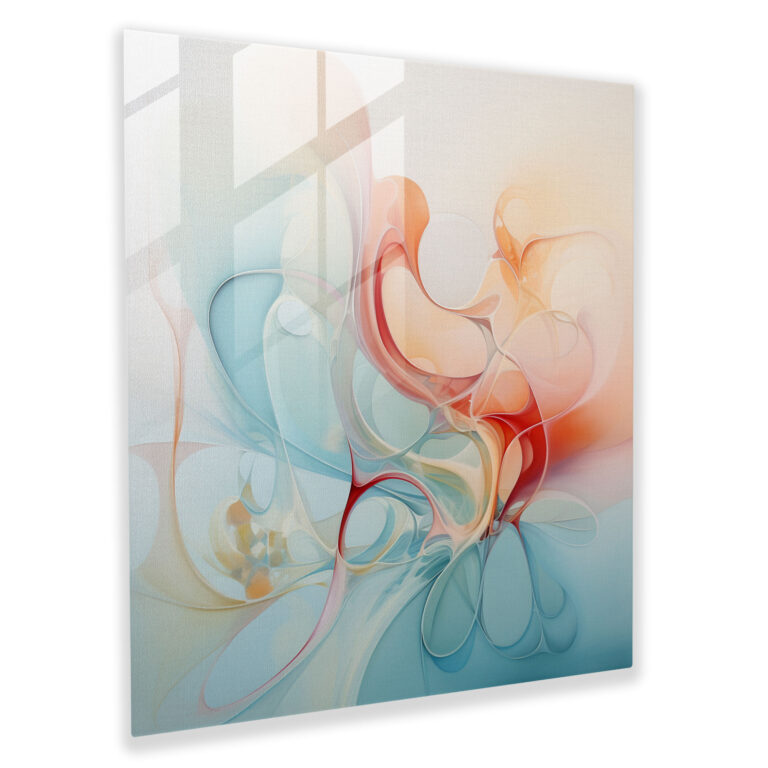 Harmonic Flow Glass Print - Pastel, Home Decoration, Wall Decoration, Harmony