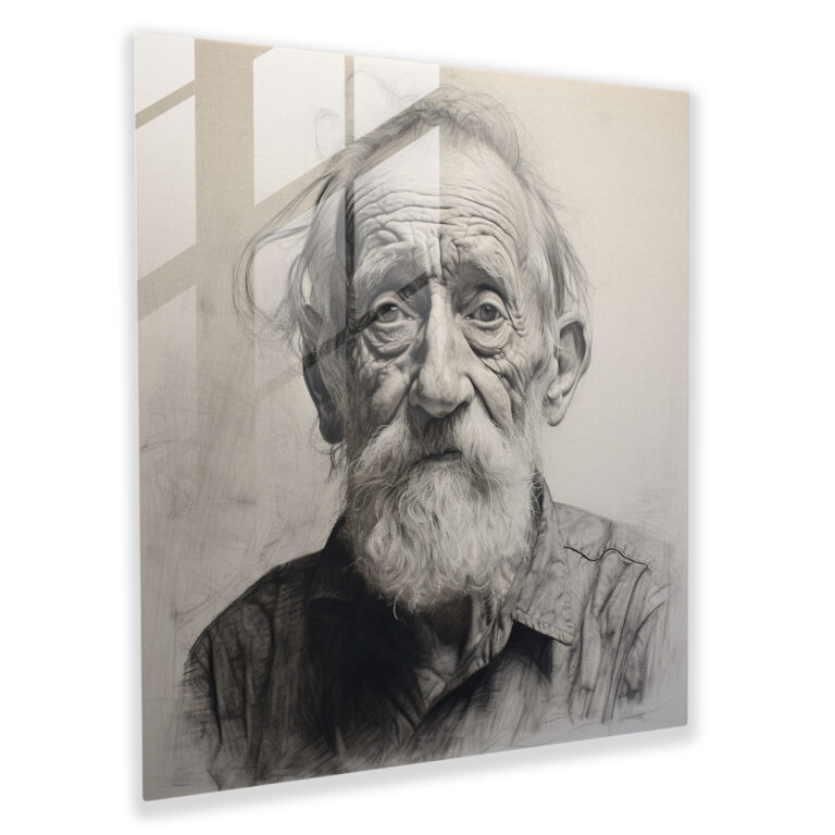Wise Reflections Glass Print - Portrait, Glass Wall Art, Glass Print, Glass Art