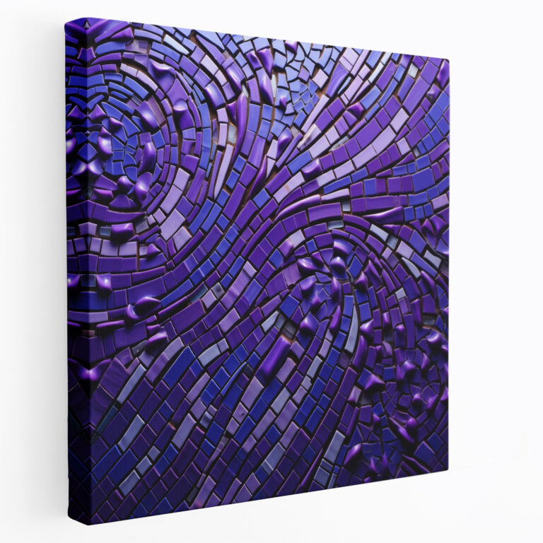 Purple Mosaic Wall Art - Abstract Mosaic Artwork - Purple, Purple Tiles, Wall Art, Purple Theme