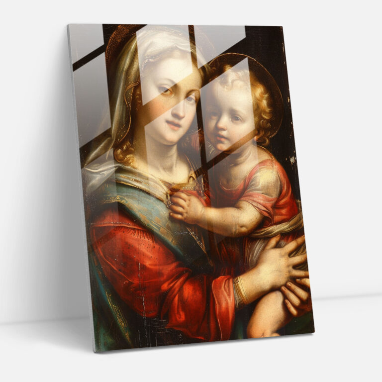 Madonna And Child Glass Wall Art - Raffaello Sanzio, Raffaello Sanzio, Wall Decoration, Glass Print