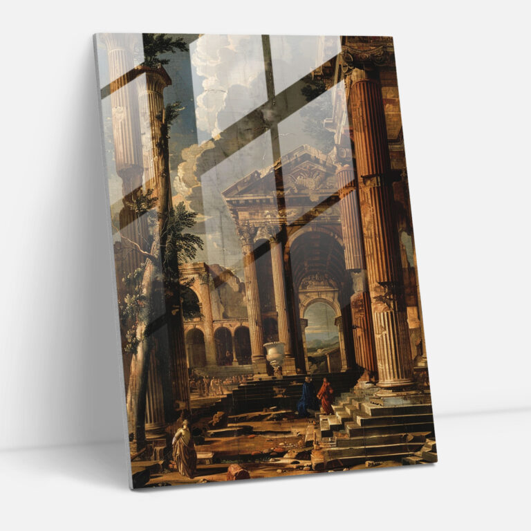 Classical Architecture Glass Print - Raffaello Sanzio, Glass Wall Art, Home Decoration, Wall Decoration