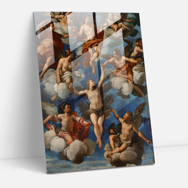Allegorical Mythology Glass Wall Art - Raffaello Sanzio, Raffaello Sanzio, Home Decoration, Glass Print