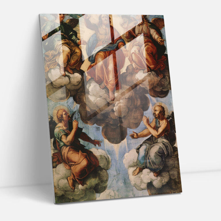 Religious Themes Glass Print - Raffaello Sanzio, Wall Decoration, Home Decoration, Glass Art