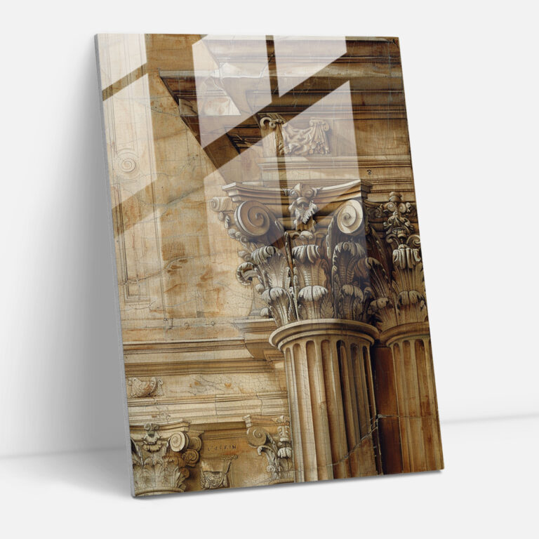 Raffaello Sanzio Wall Decoration - Renaissance Architecture Glass Print - Raffaello Sanzio, Glass Art, Raffaello Sanzio, Home Decoration