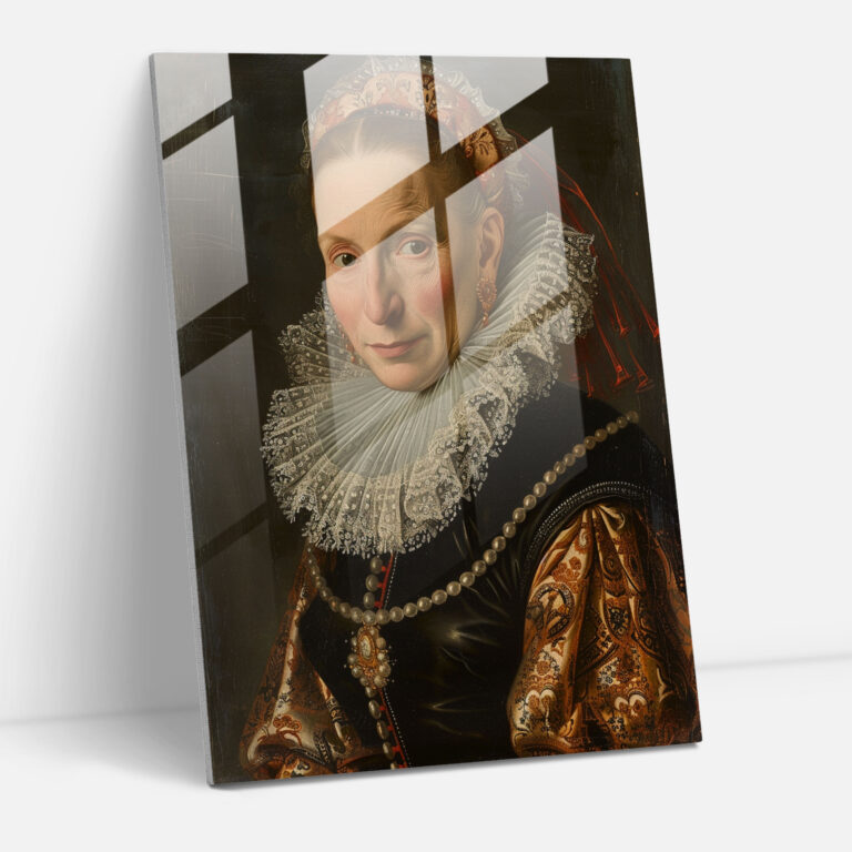 Raffaello Sanzio Modern Art - Noblewoman Portrait Glass Print - Raffaello Sanzio, Raffaello Sanzio, Glass Wall Art, Modern Art